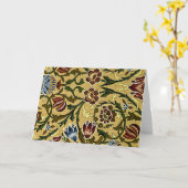 William Morris - Brocade, Vintages Blumenmuster Karte (Gelbe Blume)