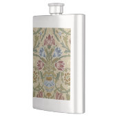 William Morris Brokat Blumen Tapetenmuster Flachmann (Links)
