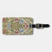 William Morris Brokat Blumen Tapetenmuster Gepäckanhänger (Vorderseite horizontal)
