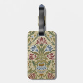 William Morris Brokat Blumen Tapetenmuster Gepäckanhänger (Rückseite vertikal)