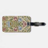 William Morris Brokat Blumen Tapetenmuster Gepäckanhänger (Rückseite horizontal)