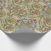 William Morris Brokat Blumen Tapetenmuster Geschenkpapier (Ecke)