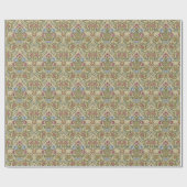 William Morris Brokat Blumen Tapetenmuster Geschenkpapier (Flach)