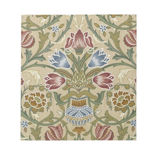 William Morris Brokat Blumen Tapetenmuster Notizblock (Vorderseite)