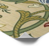 William Morris Brokat Blumen Tapetenmuster Poster (Ecke)