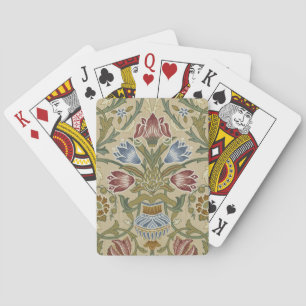 William Morris Brokat Blumen Tapetenmuster Spielkarten
