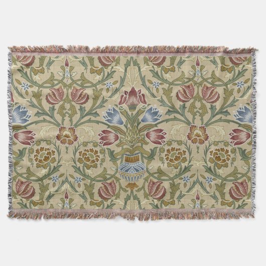 William Morris Brokat-Blumen-Wallpaper-Muster Decke (Vorderseite)