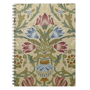 William Morris Brokat-Blumen-Wallpaper-Muster Notizblock