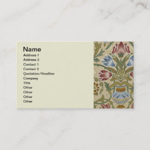 William Morris Brokat-Blumen-Wallpaper-Muster Visitenkarte
