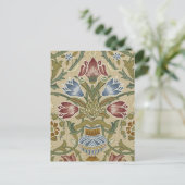 William Morris Brokat Blumentapetenmuster Postkarte (Stehend Vorderseite)
