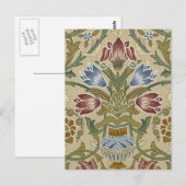 William Morris Brokat Blumentapetenmuster Postkarte (Vorne/Hinten)