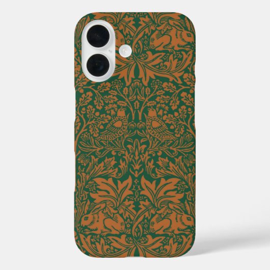 William Morris Brother Rabbit Bernstein Schwarzes Case-Mate iPhone Hülle (Rückseite)