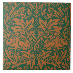 William Morris Brother Rabbit Bernstein Schwarzes Fliese