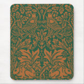 William Morris Brother Rabbit Bernstein Schwarzes Mousepad (Vorne)