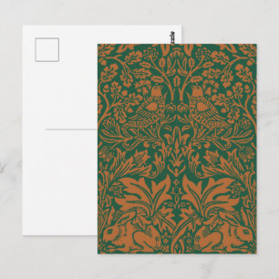 William Morris Brother Rabbit Bernstein Schwarzes  Postkarte