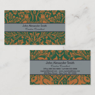 William Morris Brother Rabbit Bernstein Schwarzes Visitenkarte
