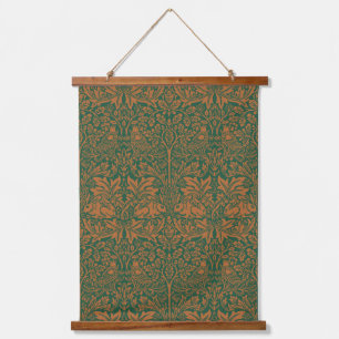 William Morris Brother Rabbit Bernstein Schwarzes Wandteppich Mit Holzrahmen