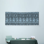 William Morris Brother Rabbit Hellblau Schwarz Banner (Messeveranstaltung)