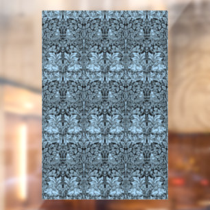 William Morris Brother Rabbit Hellblau Schwarz Fensteraufkleber