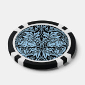 William Morris Brother Rabbit Hellblau Schwarz Pokerchips (Einzeln)