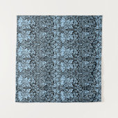 William Morris Brother Rabbit Hellblau Schwarz Wandteppich (Vorderseite (Horizontal))