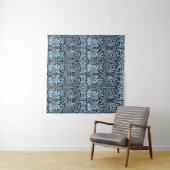 William Morris Brother Rabbit Hellblau Schwarz Wandteppich (Beispiel (Horizontal))