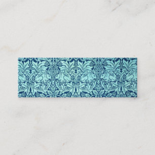 William Morris Brother Rabbit Muster in Blau Mini Visitenkarte