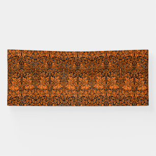 William Morris Brother Rabbit Rust Schwarz Muster Banner