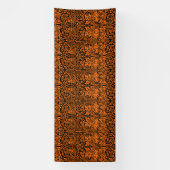 William Morris Brother Rabbit Rust Schwarz Muster Banner (Vertikal)