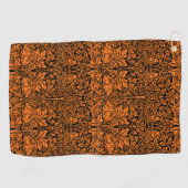 William Morris Brother Rabbit Rust Schwarz Muster Golfhandtuch (Horizontal)