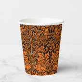 William Morris Brother Rabbit Rust Schwarz Muster Pappbecher (Rückseite)