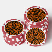 William Morris Brother Rabbit Rust Schwarz Muster Pokerchips (Stapel)