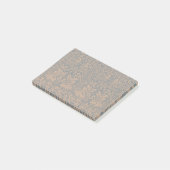 William Morris Brother Rabbit Rust Schwarz Muster Post-it Klebezettel (angewinkelt)