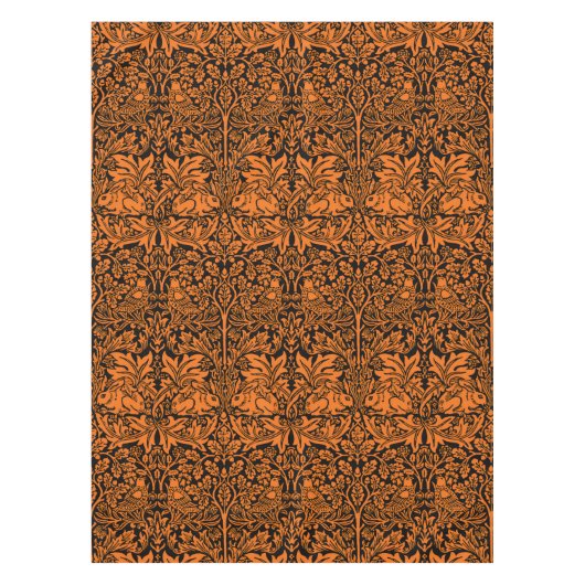 William Morris Brother Rabbit Rust Schwarz Muster Tischdecke (Vorderseite)