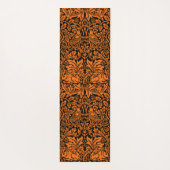 William Morris Brother Rabbit Rust Schwarz Muster Yogamatte (Rückseite)