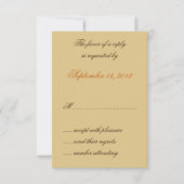 William Morris Brown Blätter Wedding RSVP Cards (Vorderseite)