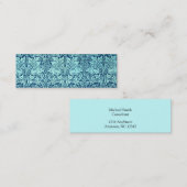 William Morris-Bruder-Kaninchen-Muster im Blau Mini Visitenkarte (Vorne/Hinten)