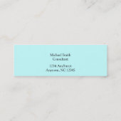 William Morris-Bruder-Kaninchen-Muster im Blau Mini Visitenkarte (Rückseite)