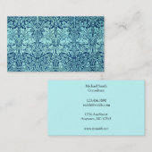 William Morris-Bruder-Kaninchen-Muster im Blau Visitenkarte (Vorne/Hinten)