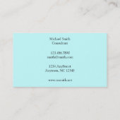 William Morris-Bruder-Kaninchen-Muster im Blau Visitenkarte (Rückseite)