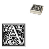 William Morris Buchstabe A Monogramm Gummistempel (Stempel)