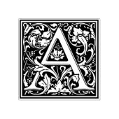 William Morris Buchstabe A Monogramm Gummistempel (Prägung)