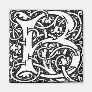 William Morris-Buchstabe B - Magnet