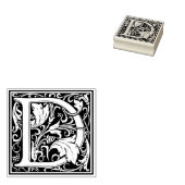 William Morris Buchstabe D Monogramm Gummistempel (Stempel)