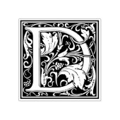 William Morris Buchstabe D Monogramm Gummistempel (Prägung)