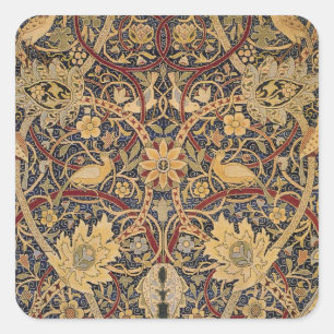 William Morris Bullerswood Imitats Tapestry Quadratischer Aufkleber
