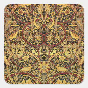 William Morris Bullerswood Imitats Tapestry Quadratischer Aufkleber