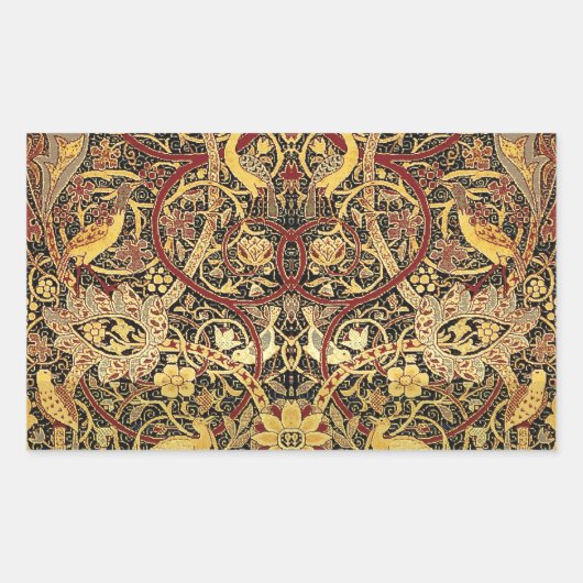William Morris Bullerswood Imitats Tapestry Rechteckiger Aufkleber (Vorderseite)