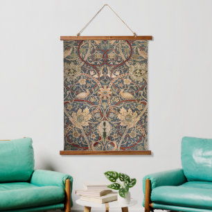 William Morris Bullerswood Vintage Vogelkunst Wandteppich Mit Holzrahmen