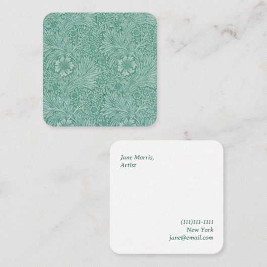 William Morris Business Card Quadratische Visitenkarte (Vorne/Hinten)